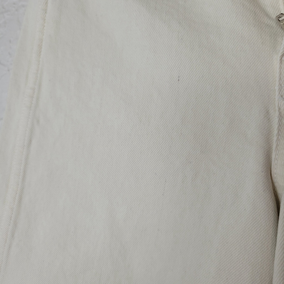 NWOT Apiece Apart Merida Cropped Straight-Leg Denim Jeans Size 24 Cream Cotton - Picture 11 of 14